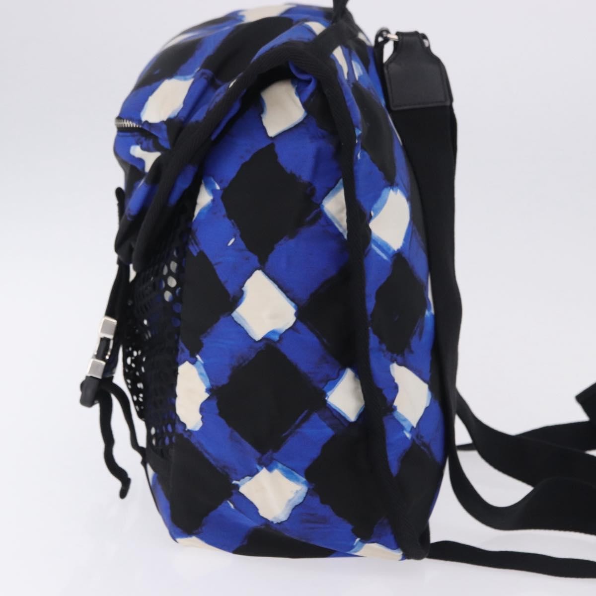 Chanel Airlines Mesh Printed Nylon Blue Nylon Backpack Bag (Pre-Owned)