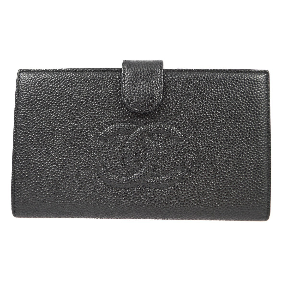 Chanel Timeless Cc French Caviar Black Leather Wallets Accessory (Pre-Owned)