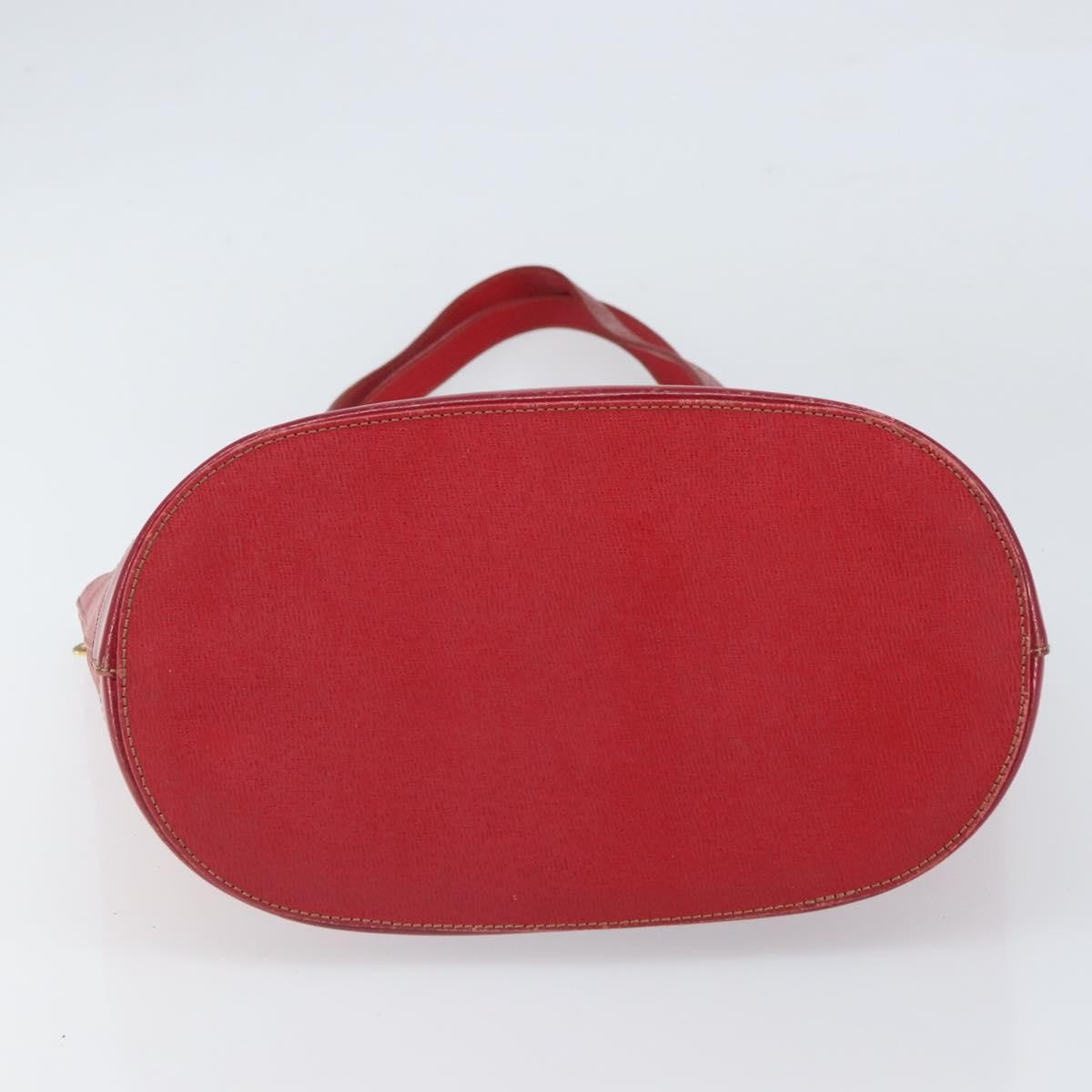 Burberry Vintage Vintage Check Coated Canvas Red Leather Tote Bag Bag (Pre-Owned)