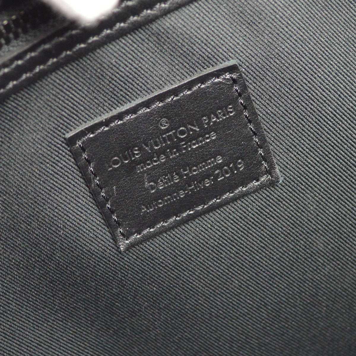 Louis Vuitton Keepall Bandouliere Rainbow Taiga Leather Black Leather Travel Bag Bag (Pre-Owned)