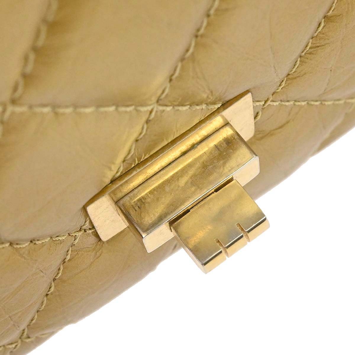 Chanel 2.55 Leather Gold Calfskin Shoulder Bag Bag (Pre-Owned)