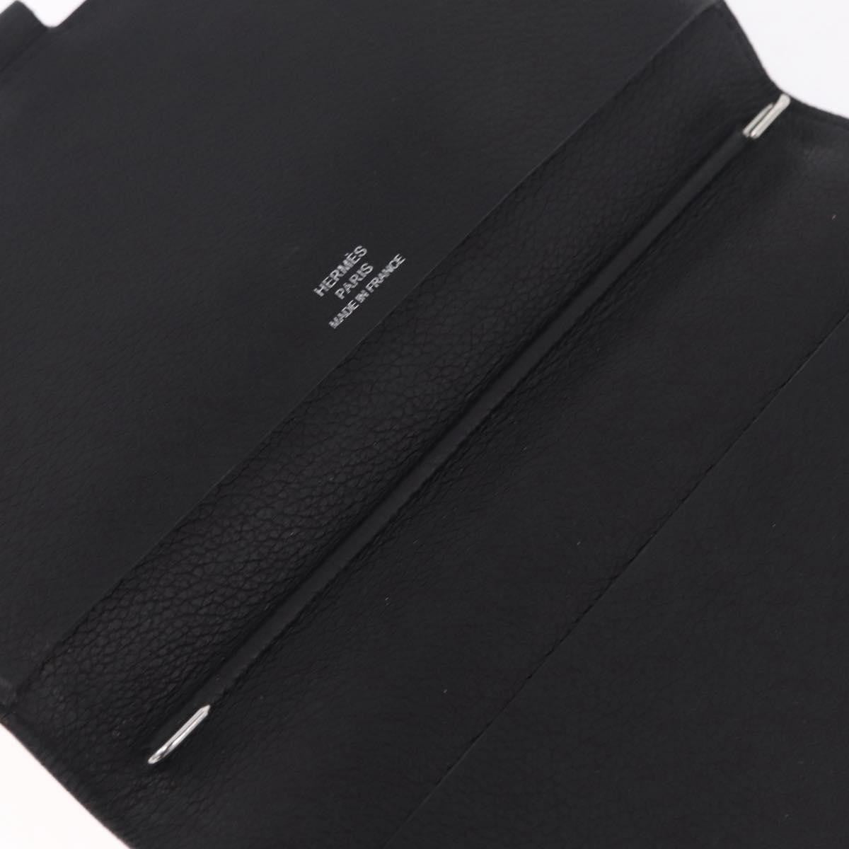 Hermes Vision Agenda Cover Leather Black Leather Briefcase Bag (Pre-Owned)