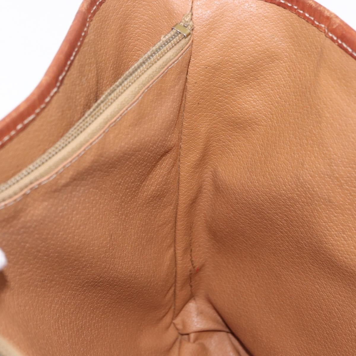 Celine Vintage Macadam Canvas Brown Canvas Handbag (Pre-Owned)