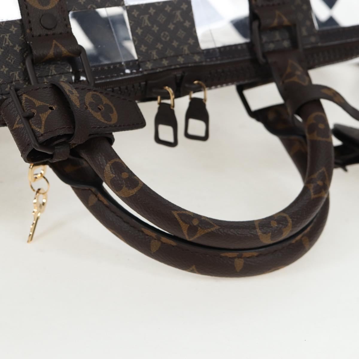 Louis Vuitton Keepall Bandouliere Monogram Chess Coated Canvas And Pvc Brown Canvas Travel Bag Bag (Pre-Owned)