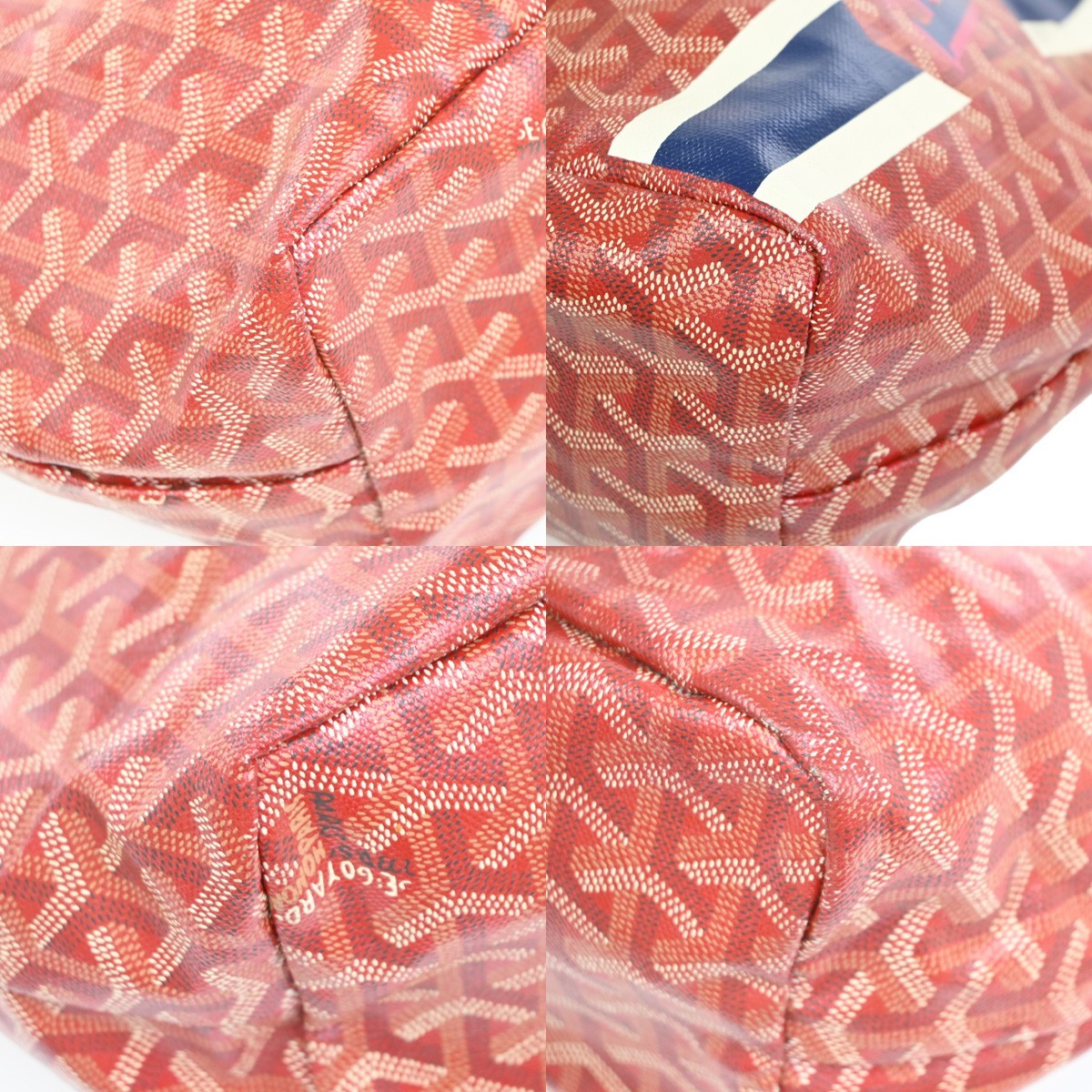 Goyard Saint Louis Reversible Coated Canvas And Printed Canvas Red Canvas Tote Bag Bag (Pre-Owned)
