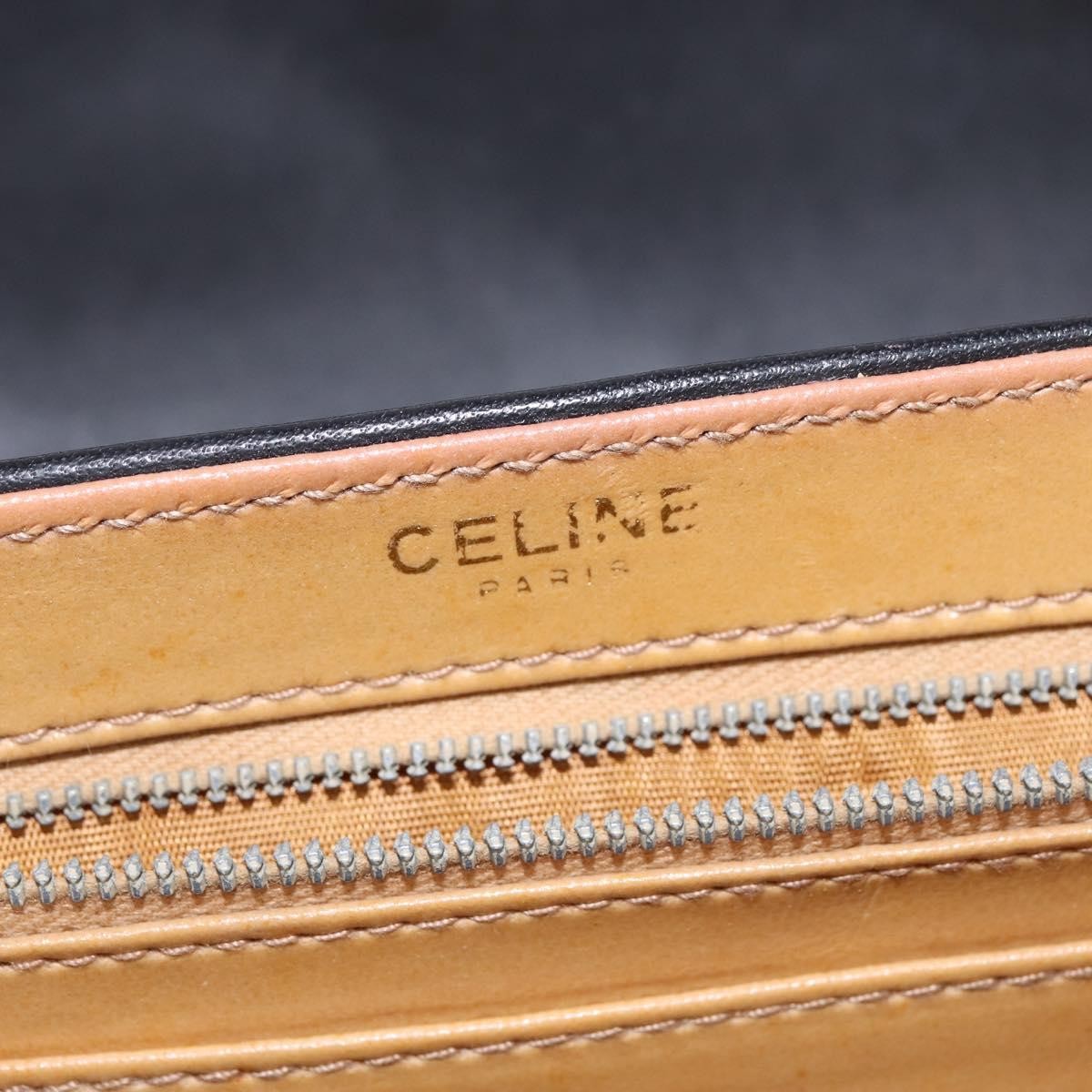 Celine Vintage Leather Black Leather Shoulder Bag Bag (Pre-Owned)