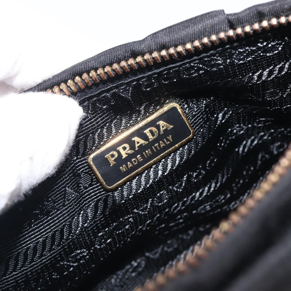 Prada Bow Wristlet Tessuto Black Nylon Clutche & Pouche Bag (Pre-Owned)