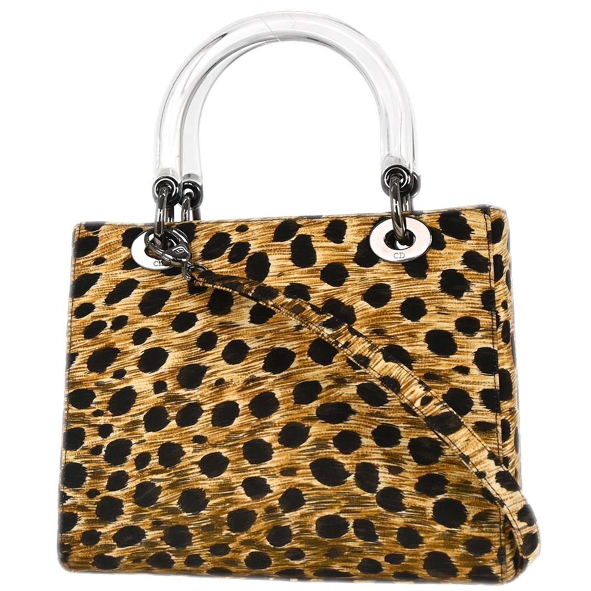 Christian Dior Vintage Lady Dior Printed Canvas Multicolour Canvas Tote Bag Bag (Pre-Owned)