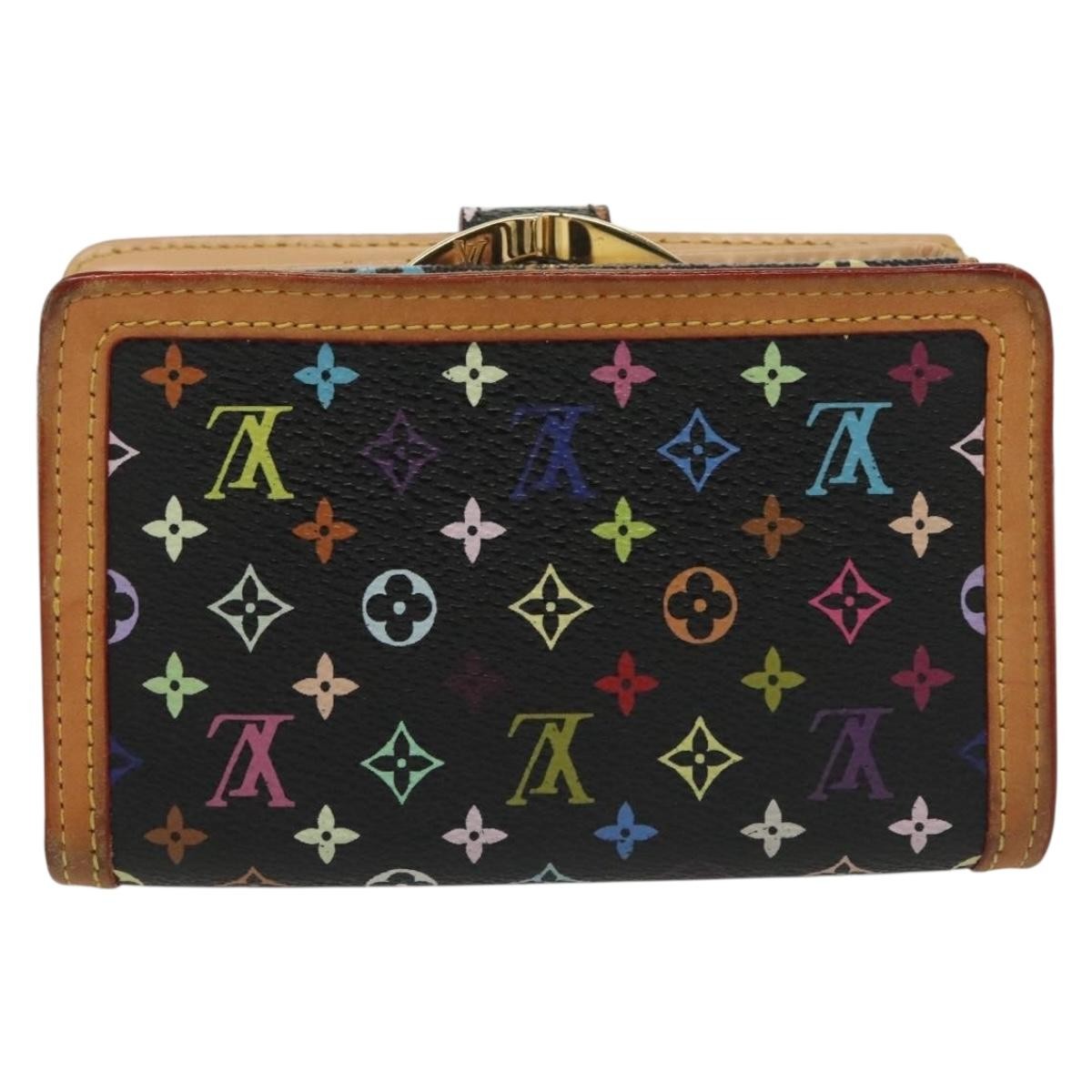 Louis Vuitton Portefeuille Viennois Monogram Canvas Black Canvas Wallets Accessory (Pre-Owned)