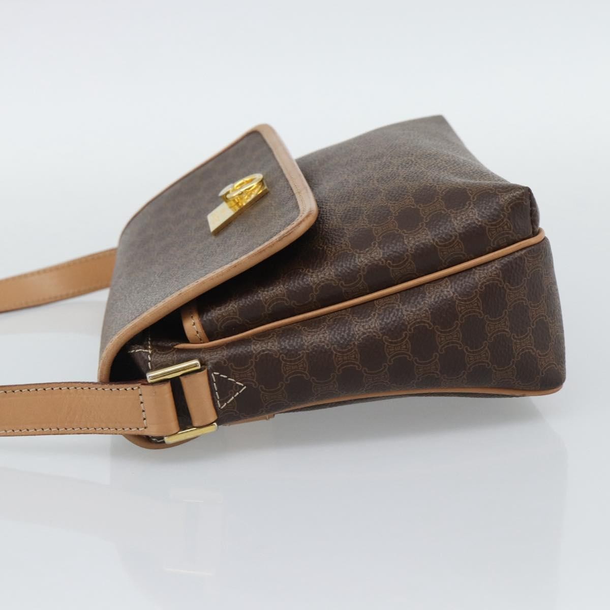 Celine Macadam Canvas Brown Canvas Shoulder Bag Bag (Pre-Owned)