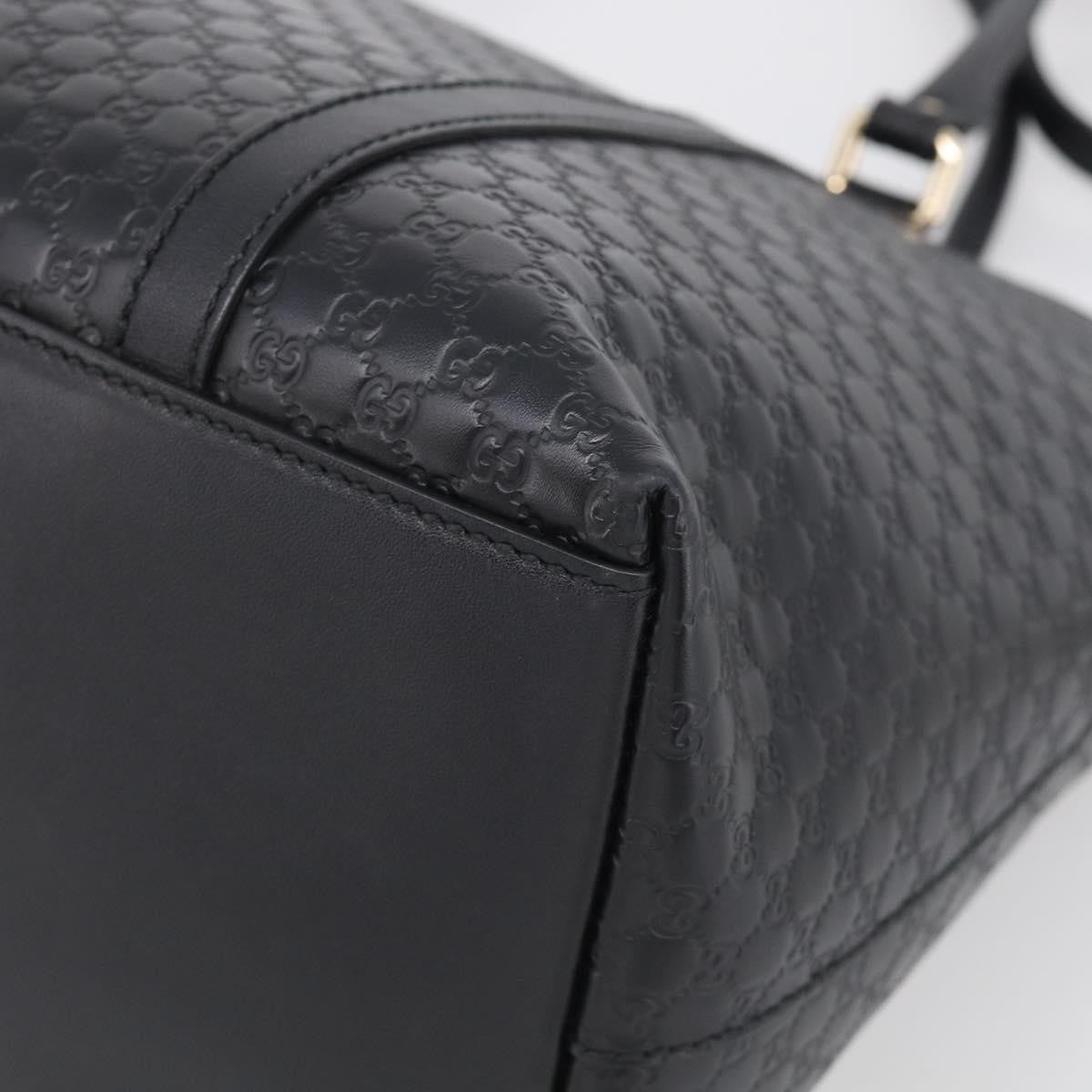 Gucci Guccissima Gg Leather Black Leather Handbag (Pre-Owned)