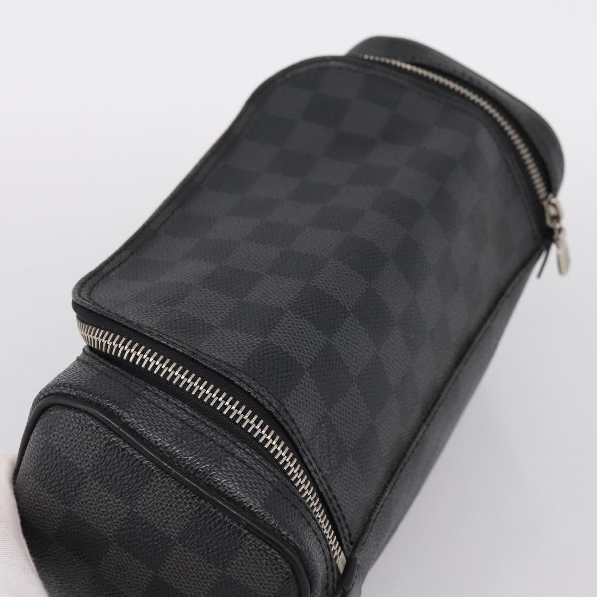 Louis Vuitton Trousse Toilette Damier Canvas Black Canvas Clutche & Pouche Bag (Pre-Owned)