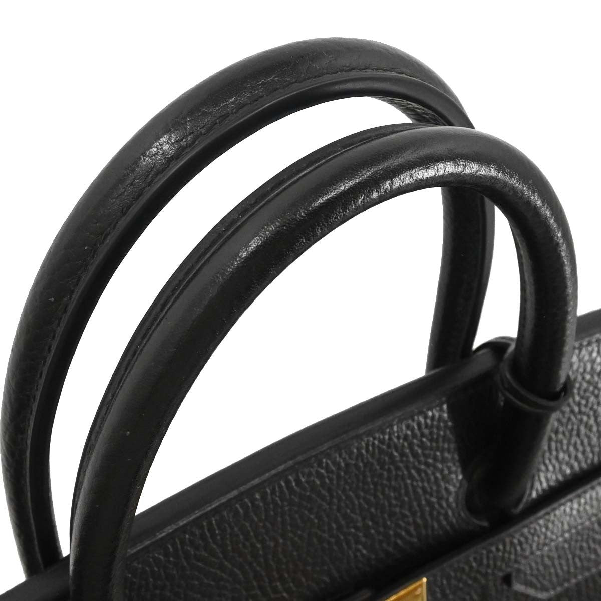 Hermes Birkin Black Ardennes With Gold Hardware Black Leather Handbag (Pre-Owned)
