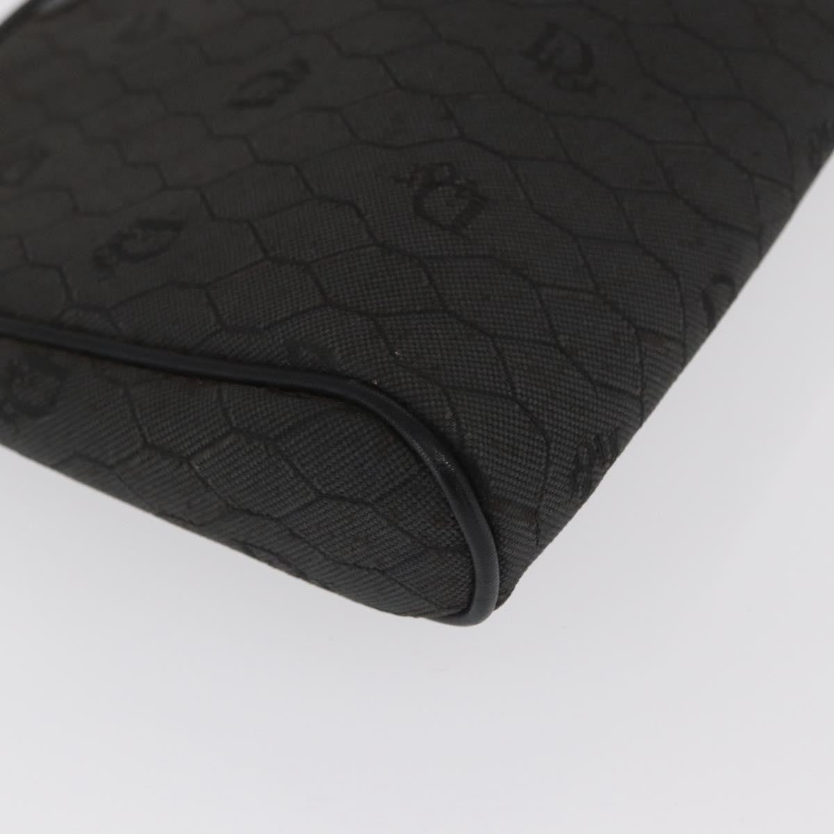 Christian Dior Vintage Honeycomb Clutch Canvas Black Canvas Clutche & Pouche Bag (Pre-Owned)