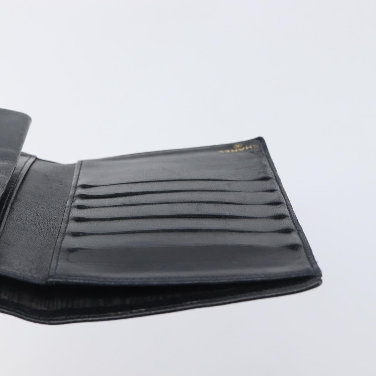 Chanel Timeless Cc French Leather Black Calfskin Wallets Accessory (Pre-Owned)
