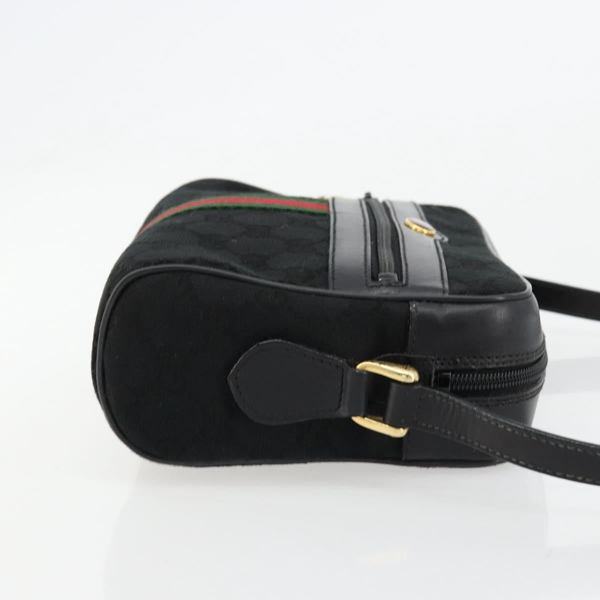 Gucci Ophidia Gg Canvas Black Canvas Shoulder Bag Bag (Pre-Owned)