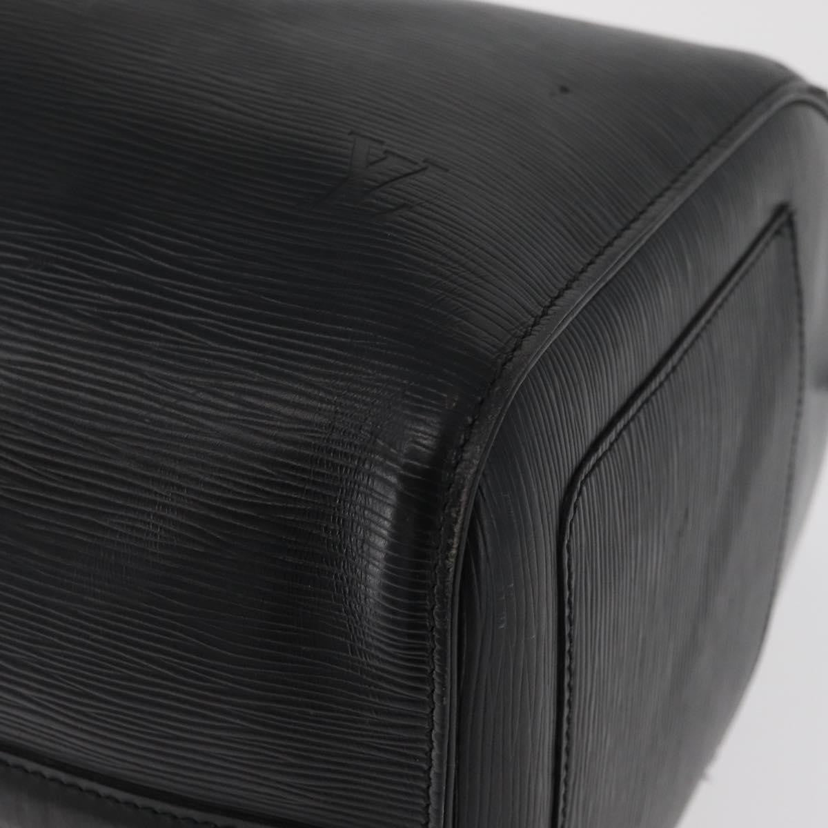 Louis Vuitton Keepall Epi Leather Black Leather Travel Bag Bag (Pre-Owned)