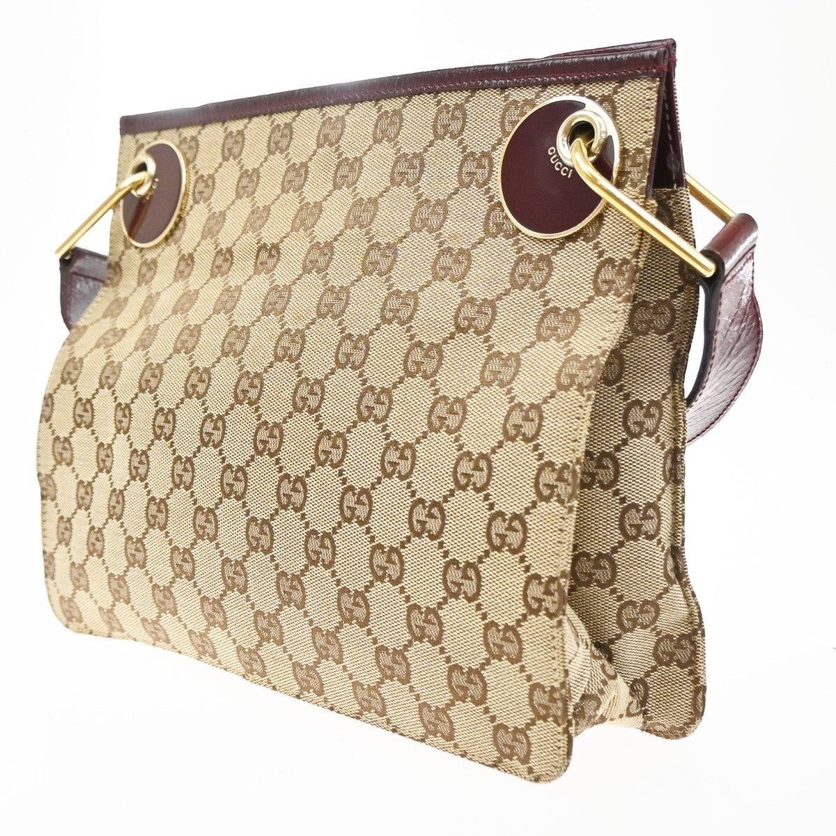 Gucci Crossbody Canvas Beige Canvas Shoulder Bag Bag (Pre-Owned)