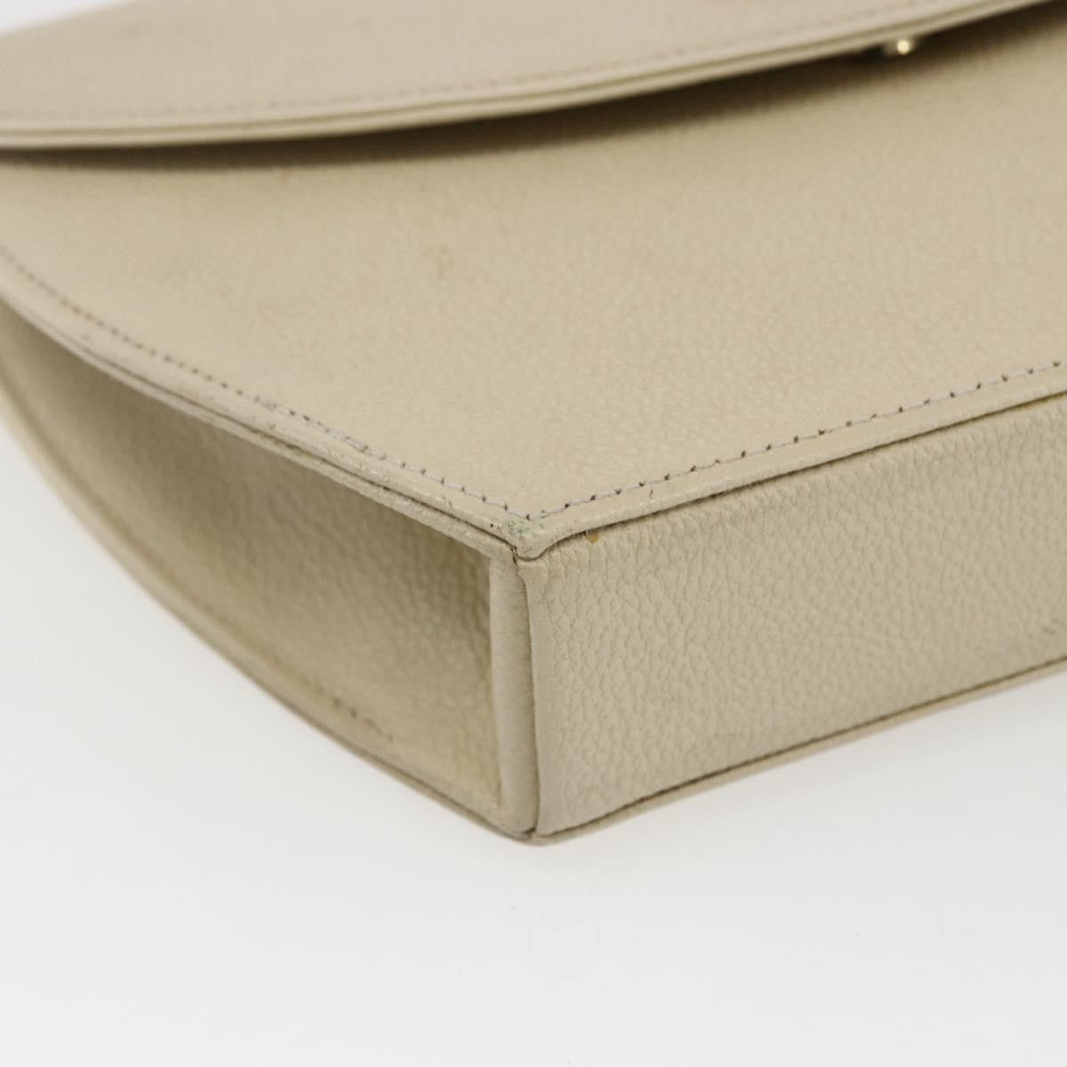Saint Laurent Vintage Leather Ecru Leather Shoulder Bag Bag (Pre-Owned)