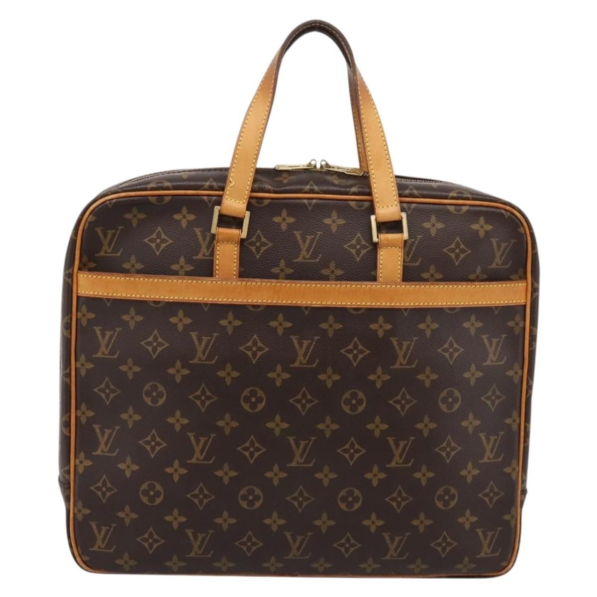 Louis Vuitton Porte-Documents Pegase Monogram Canvas Brown Canvas Handbag (Pre-Owned)