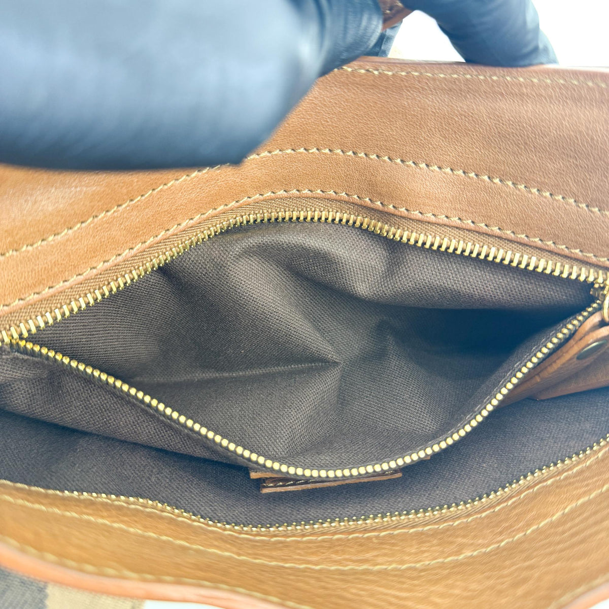 Burberry Shoulder Bag Nova Check Coated Canvas Black Canvas Shoulder Bag Bag (Pre-Owned)