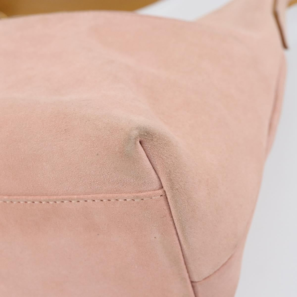 Gucci Vintage Suede Pink Suede Handbag (Pre-Owned)