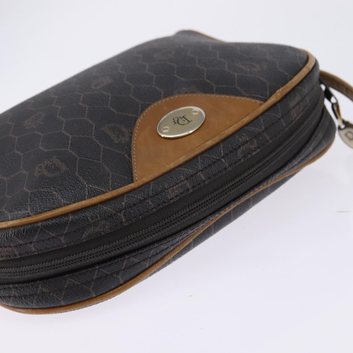 Christian Dior Vintage Honeycomb Canvas Black Canvas Bag (Pre-Owned)