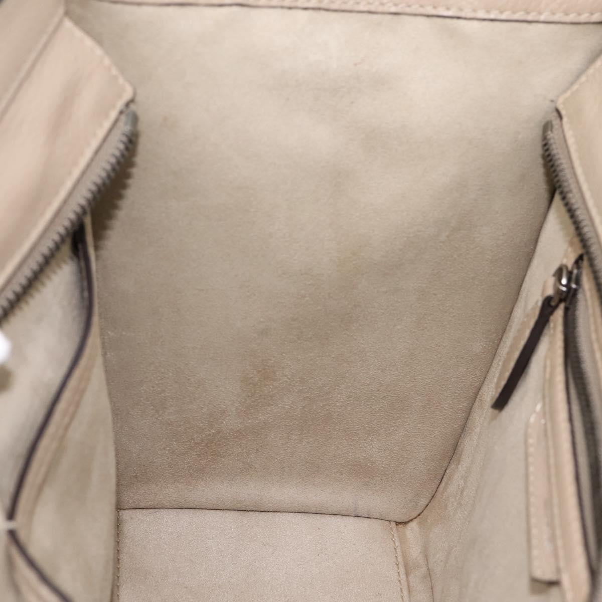 Celine Luggage Grainy Leather Beige Leather Handbag (Pre-Owned)