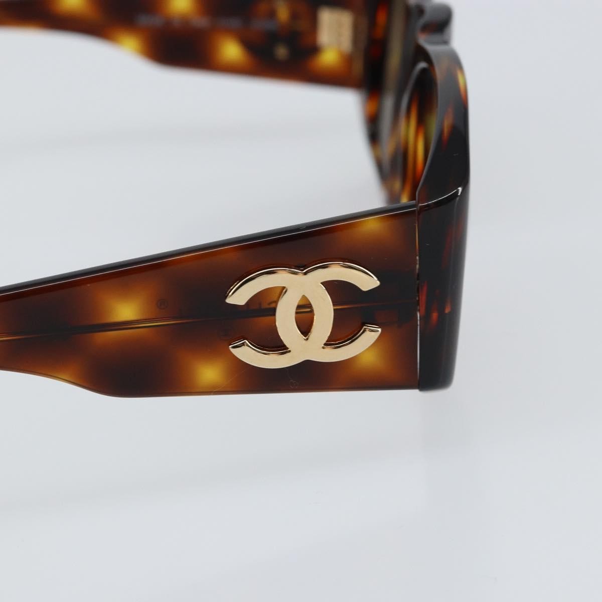 Chanel Chanel Logo Sunglasses Eye Wear Plastic Brown Plastic Sunglasse Accessory (Pre-Owned)