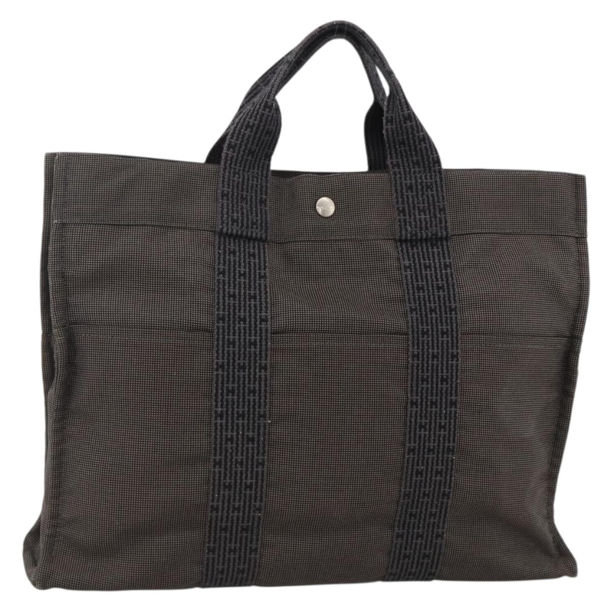 Hermes Fourre-Tout Herline Canvas Gray Canvas Tote Bag Bag (Pre-Owned)