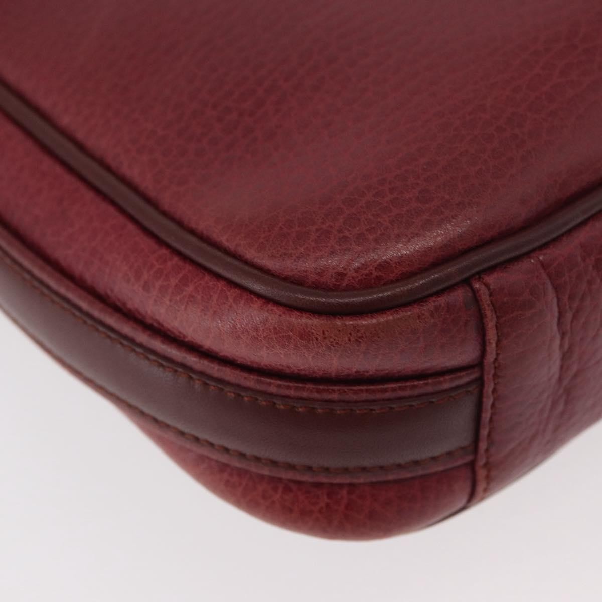 Cartier Tasseled Must De Cartier Leather Burgundy Leather Shoulder Bag Bag (Pre-Owned)