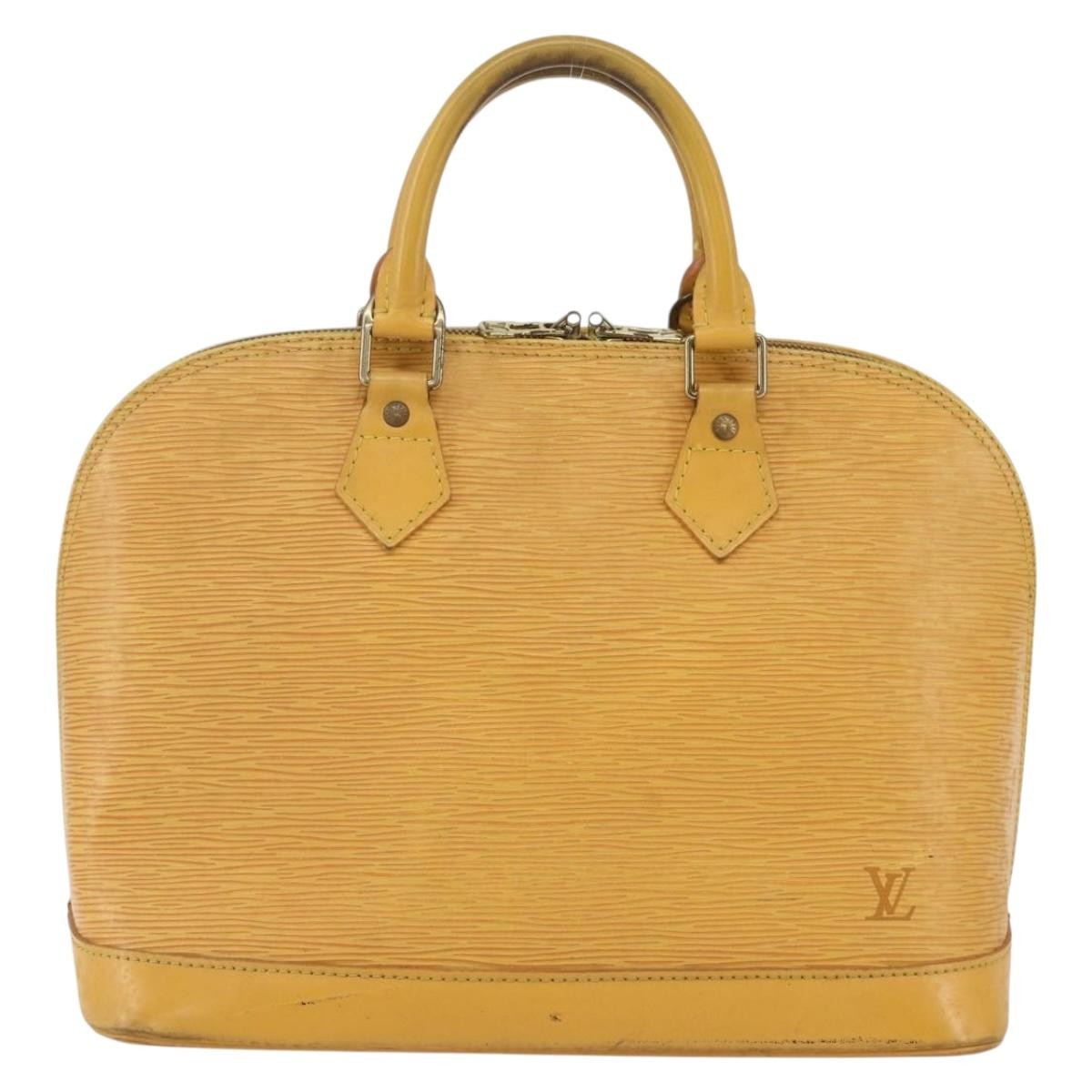 Louis Vuitton Alma Epi Leather Yellow Leather Handbag (Pre-Owned)