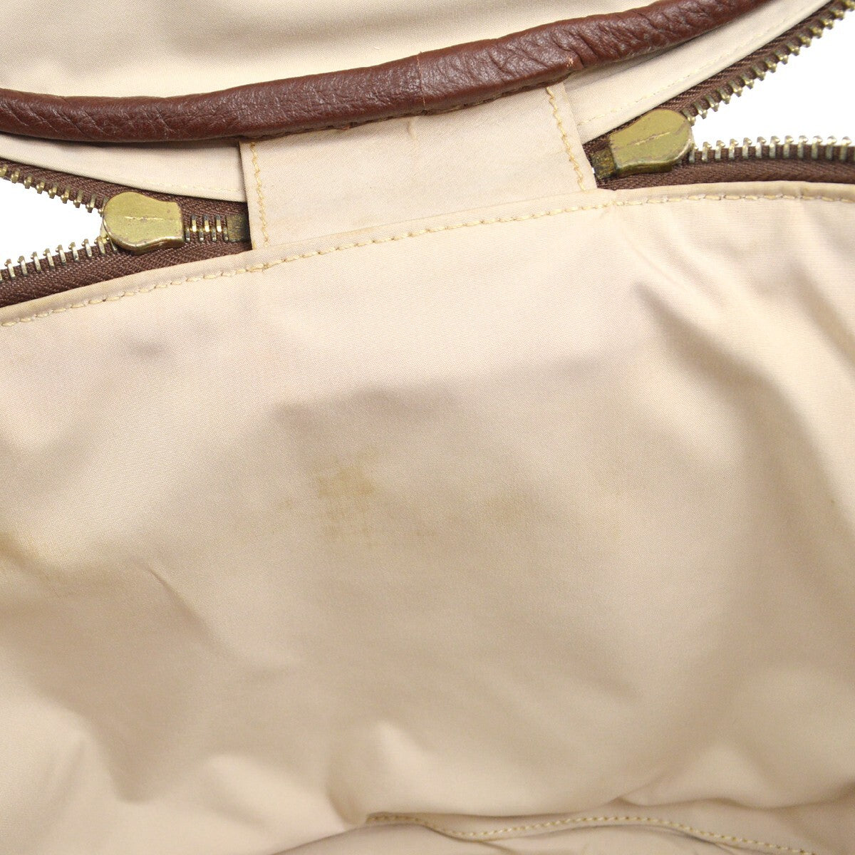 Hermes Acapulco Vanity Toile With Leather Beige Canvas Handbag (Pre-Owned)