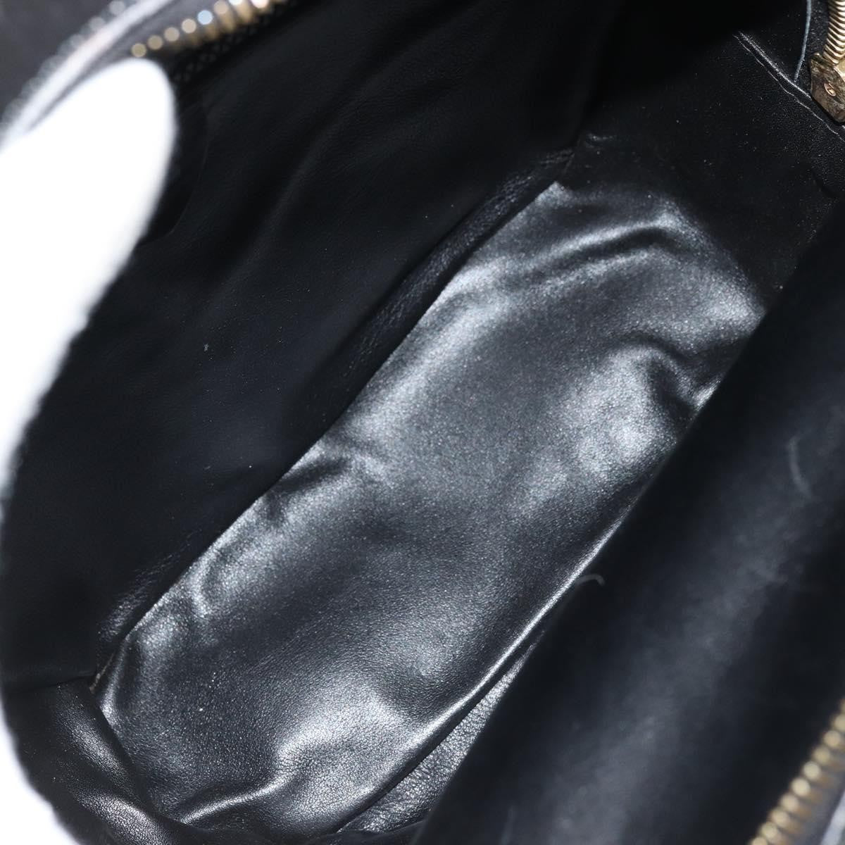 Celine Circle Logo Leather Black Leather Shoulder Bag Bag (Pre-Owned)