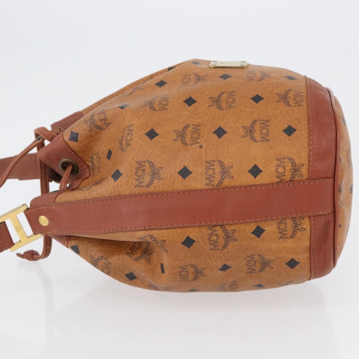 MCM Visetos Canvas And Leather Brown Canvas Shoulder Bag Bag (Pre-Owned)
