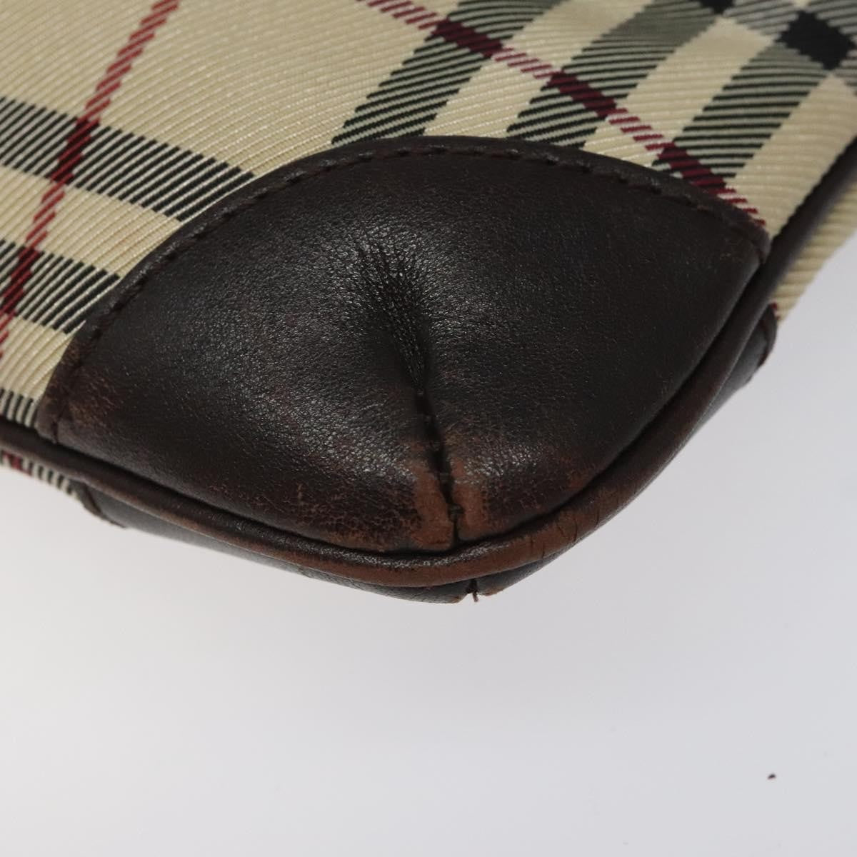 Burberry Nova Check Canvas And Leather Beige Canvas Shoulder Bag Bag (Pre-Owned)