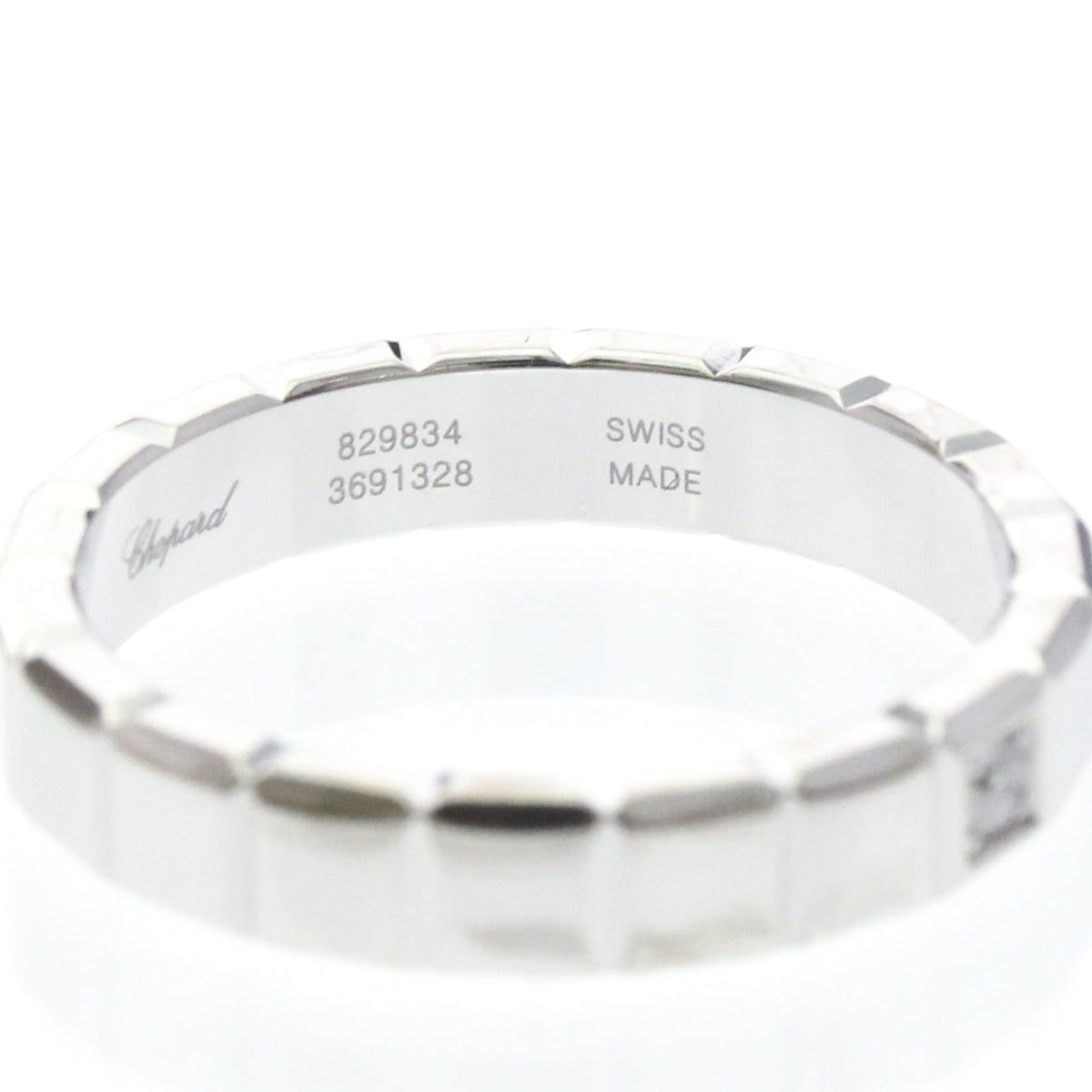 Chopard Ice Cube Pure Pendant 18K White Gold And Diamonds Silver White_Gold Ring Jewelry (Pre-Owned)
