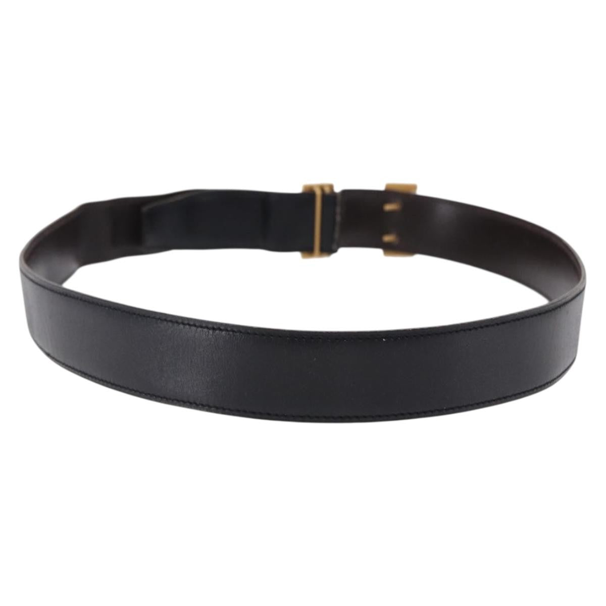Hermes Constance Reversible Belt Leather Black Leather Belts Accessory (Pre-Owned)