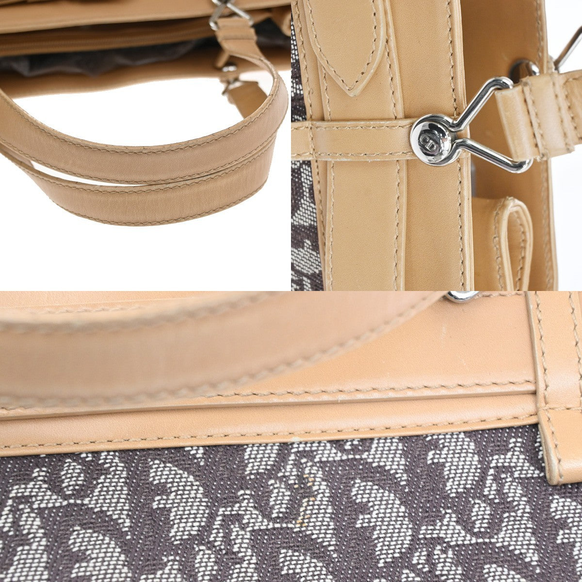 Christian Dior Vintage Cd Trotter Canvas Brown Canvas Shoulder Bag Bag (Pre-Owned)
