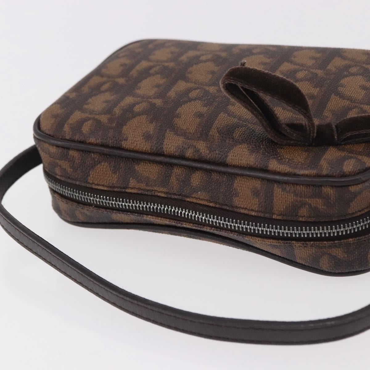 Christian Dior Vintage Trotter Diorissimo Canvas Brown Canvas Clutche & Pouche Bag (Pre-Owned)