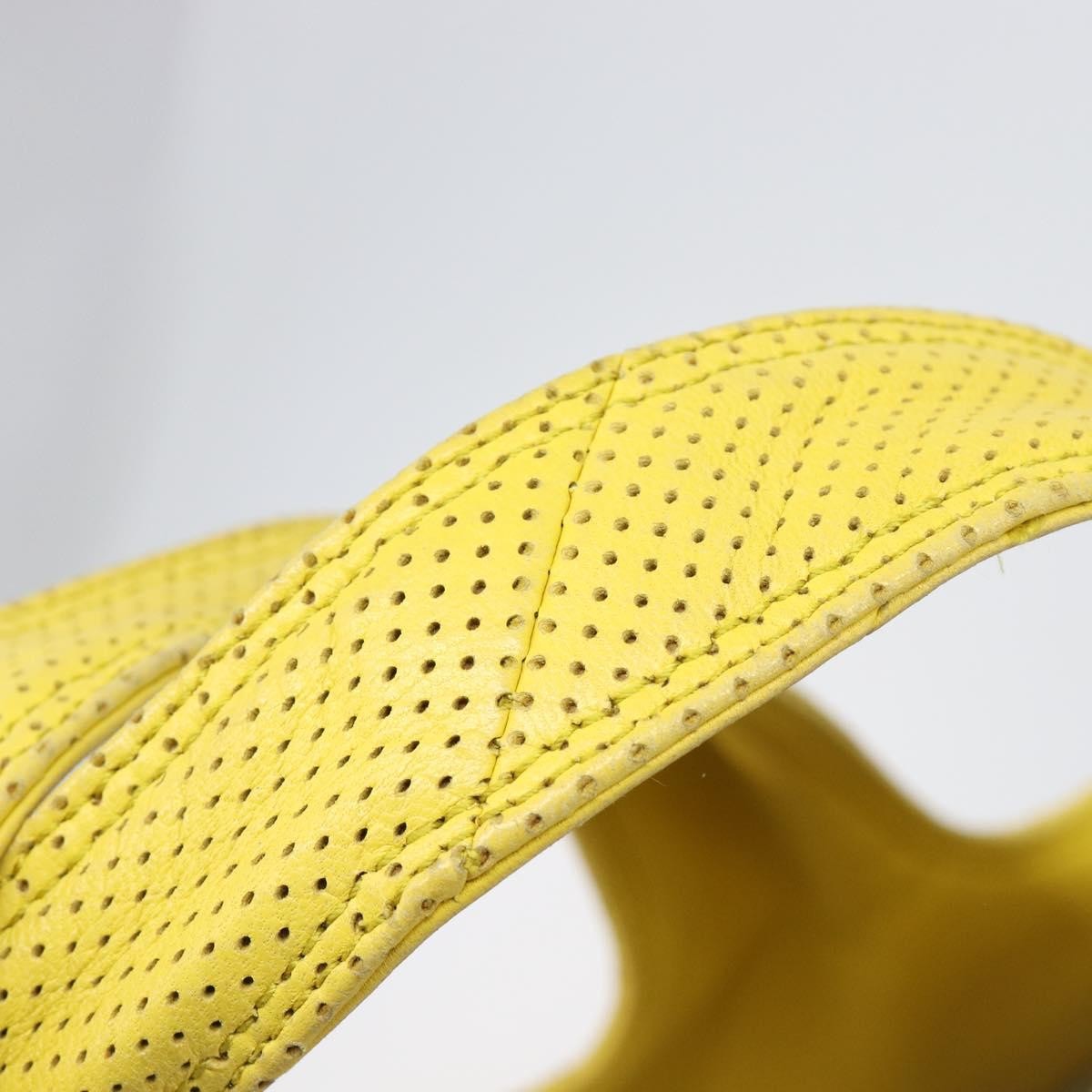 Bottega Veneta Tote Perforated Intrecciato Yellow Leather Tote Bag Bag (Pre-Owned)