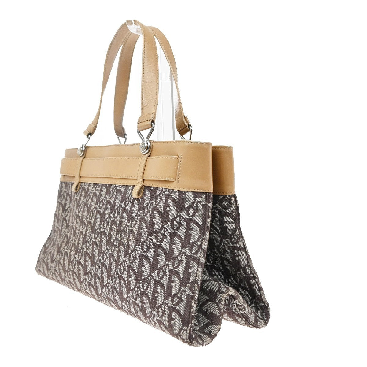 Christian Dior Vintage Cd Trotter Canvas Brown Canvas Shoulder Bag Bag (Pre-Owned)