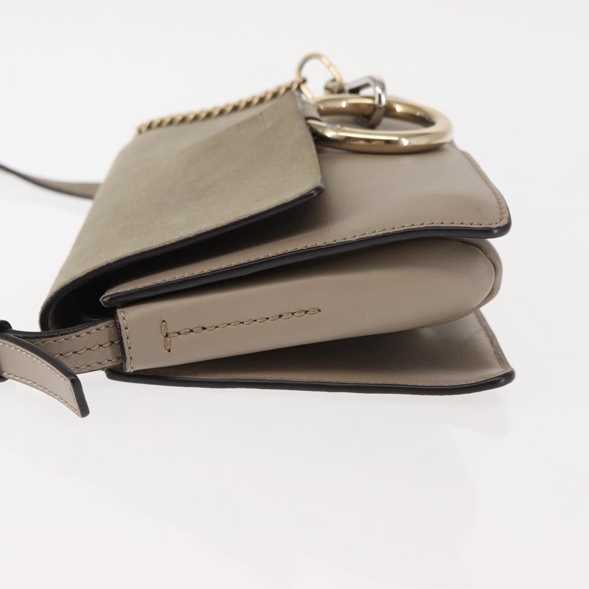 Chloe Faye Leather And Suede Beige Suede Bag (Pre-Owned)