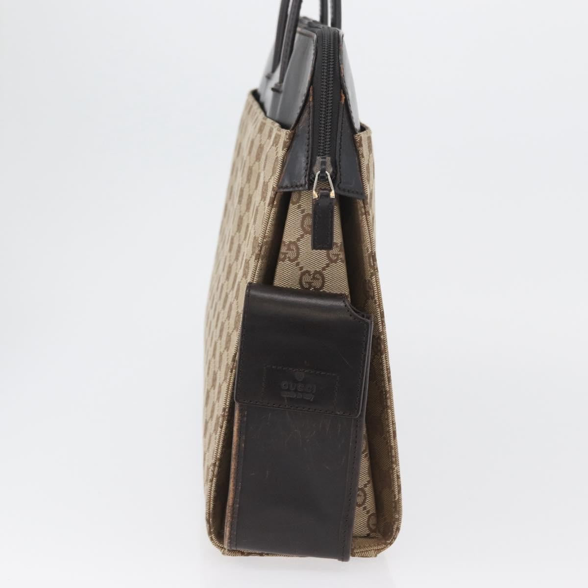 Gucci Gg Canvas Canvas Beige Canvas Briefcase Bag (Pre-Owned)
