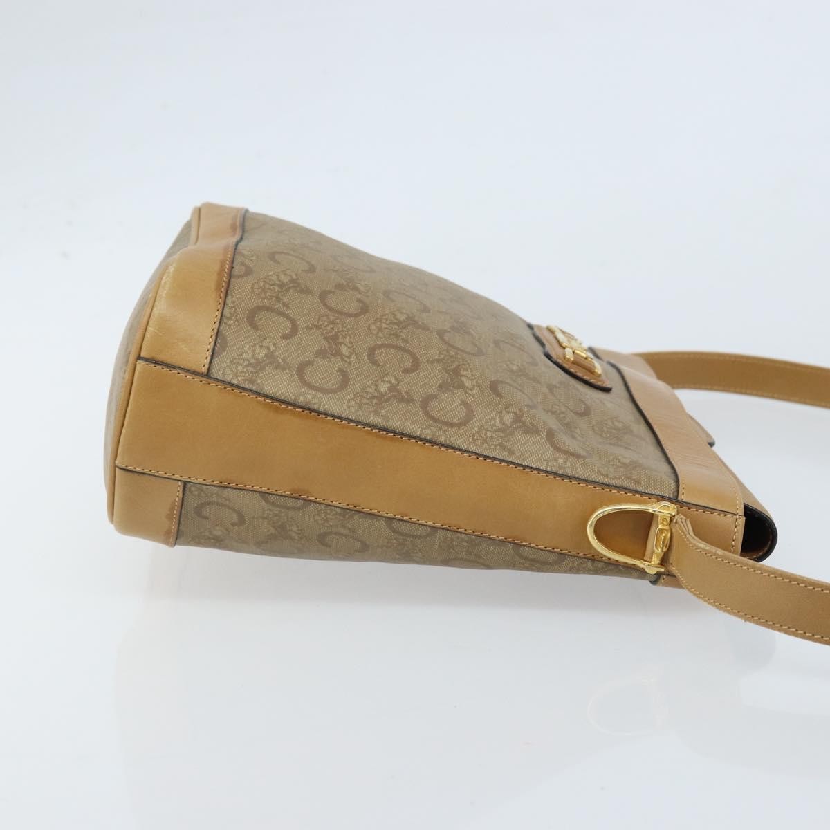 Celine C Sulky Canvas And Leather Beige Canvas Shoulder Bag Bag (Pre-Owned)