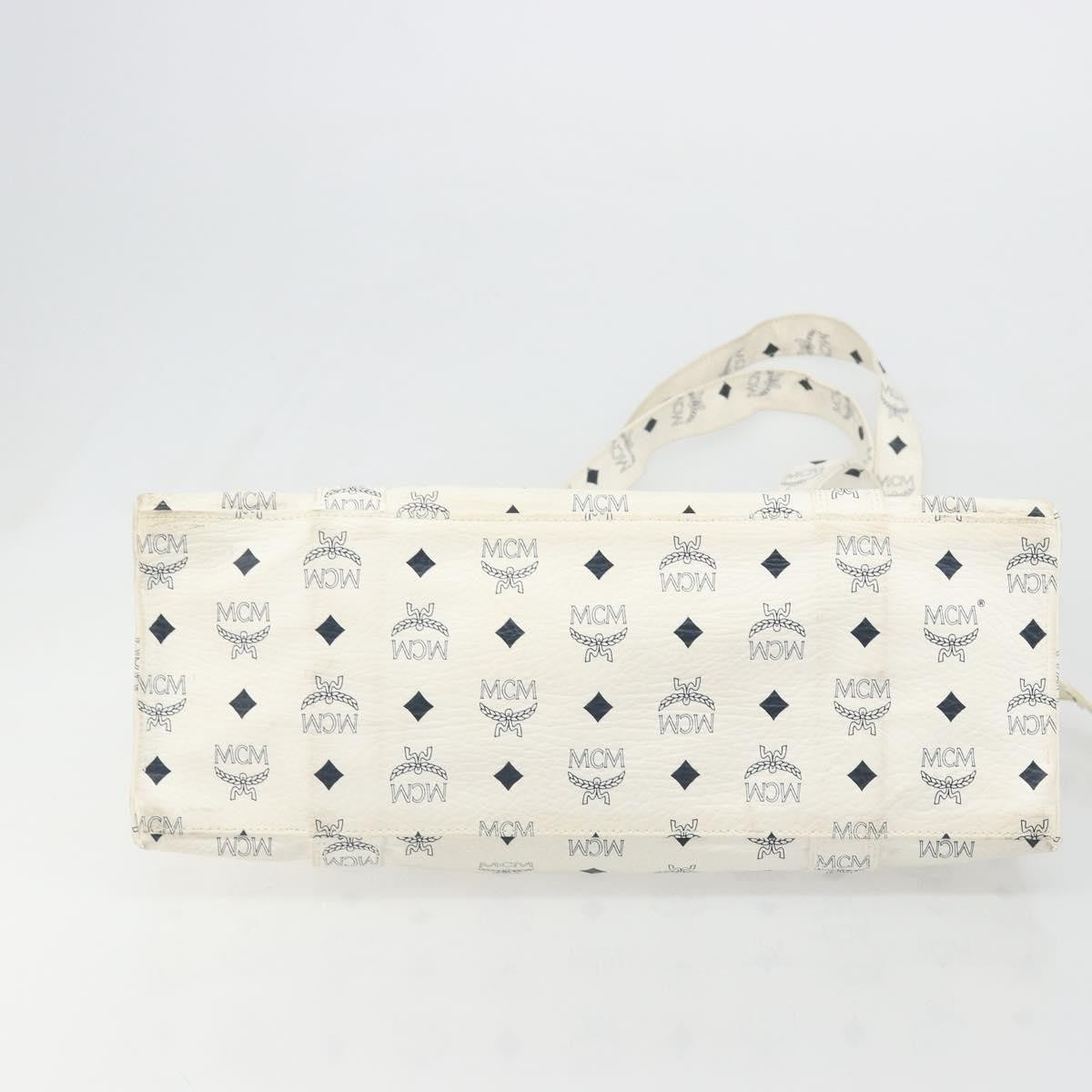 MCM Vintage Leather White Leather Shoulder Bag Bag (Pre-Owned)