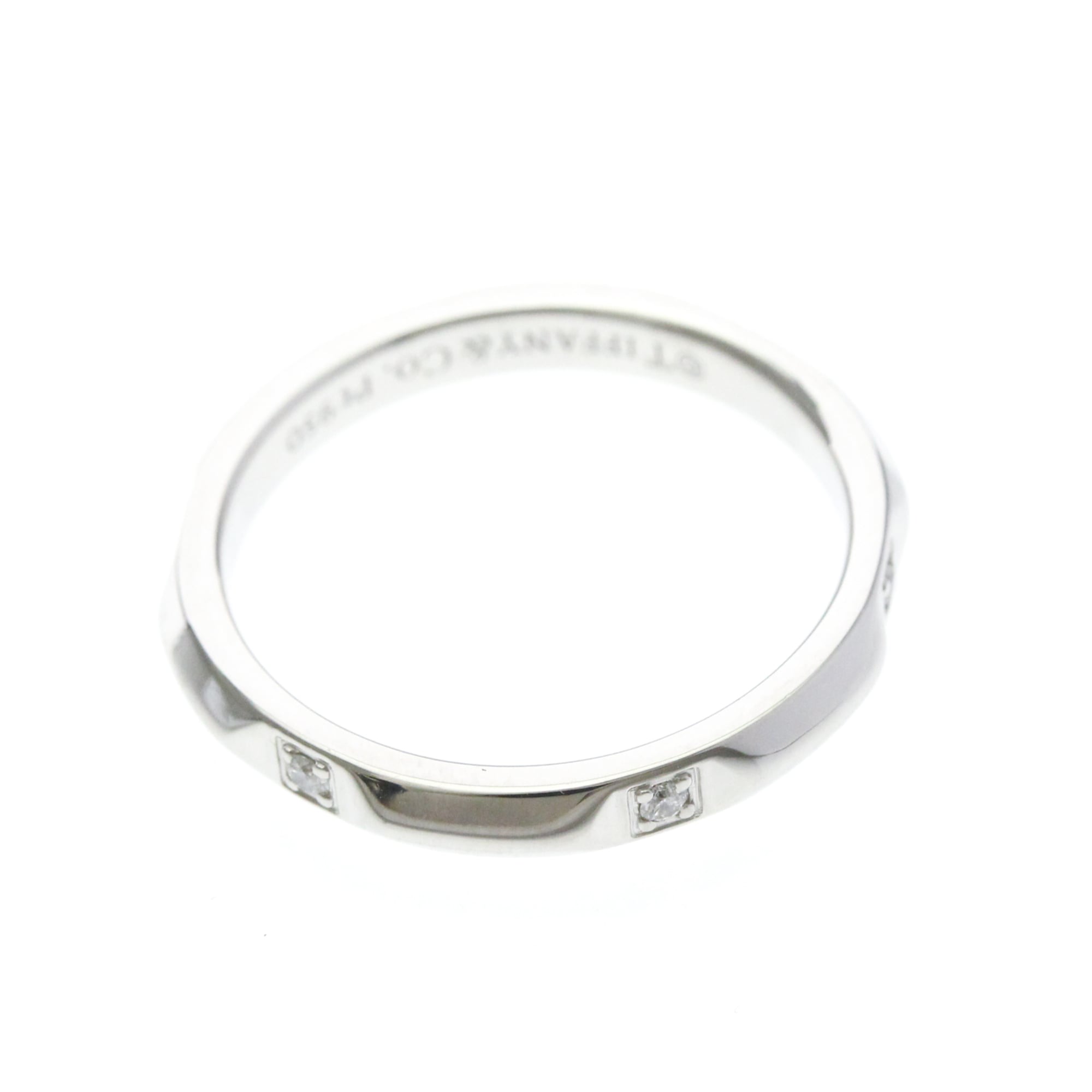 Tiffany & Co. True Band Platinum / 5Pdiamond Silver Platinum Ring Jewelry (Pre-Owned)