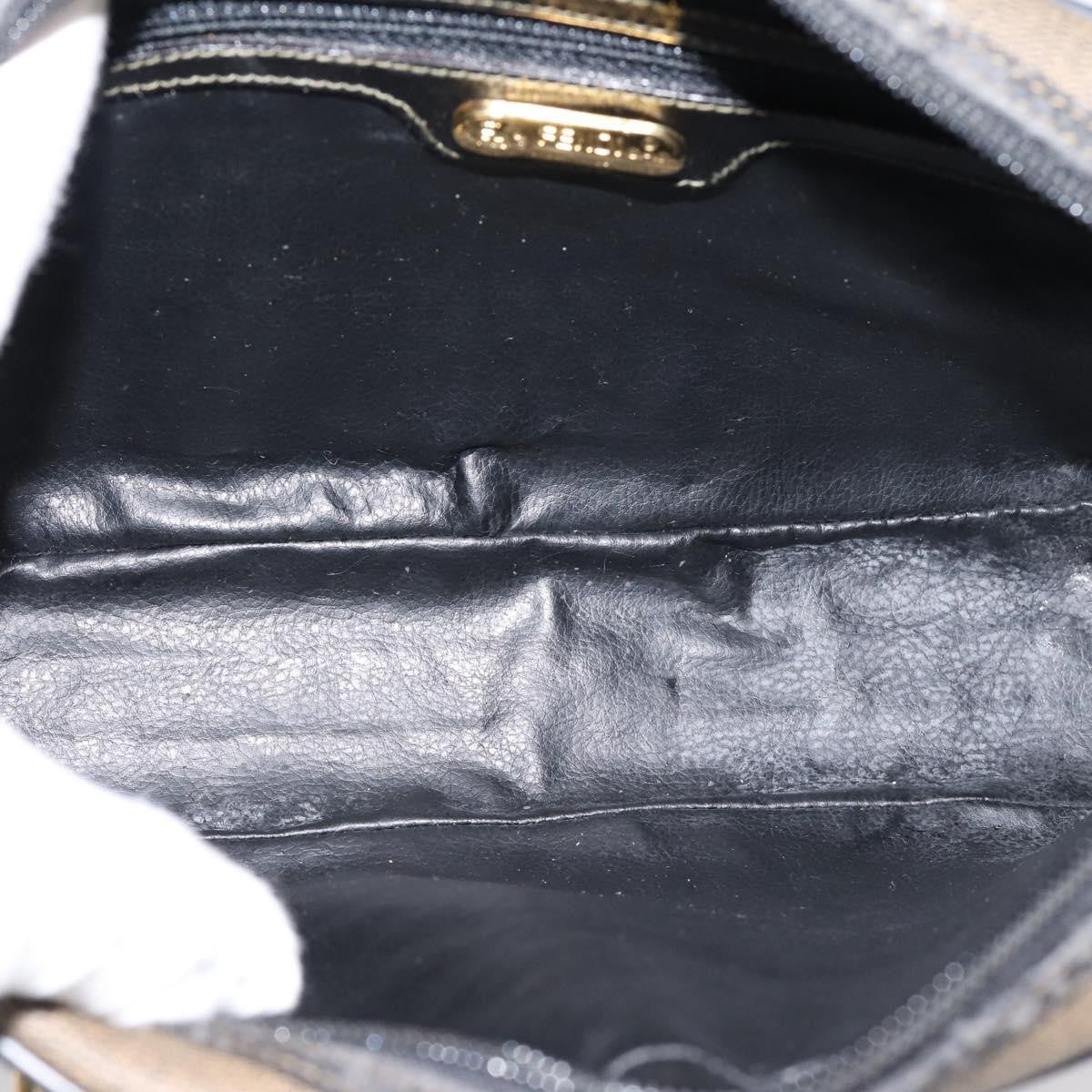 Fendi Vintage Pequin Front Pocket Coated Canvas Brown Canvas Crossbody Bag Bag (Pre-Owned)