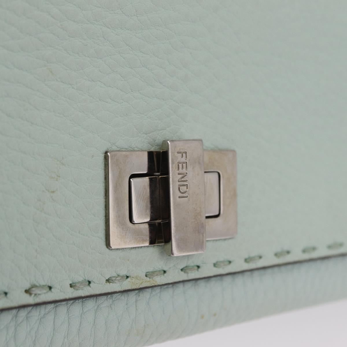 Fendi Selleria Peekaboo Leather Green Leather Wallets Accessory (Pre-Owned)