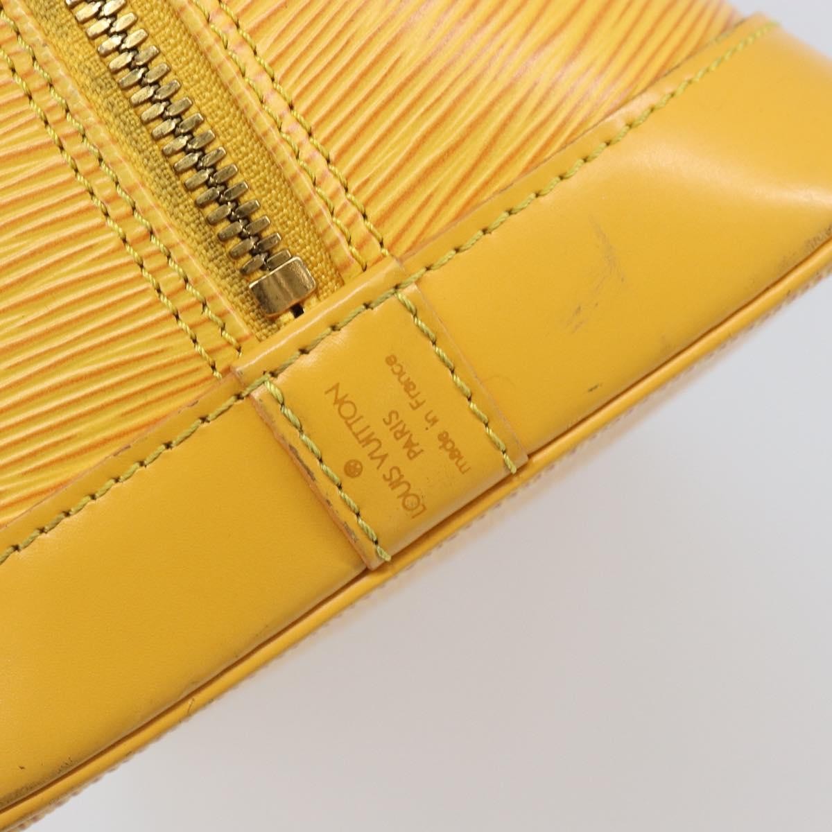 Louis Vuitton Alma Epi Leather Yellow Leather Handbag (Pre-Owned)